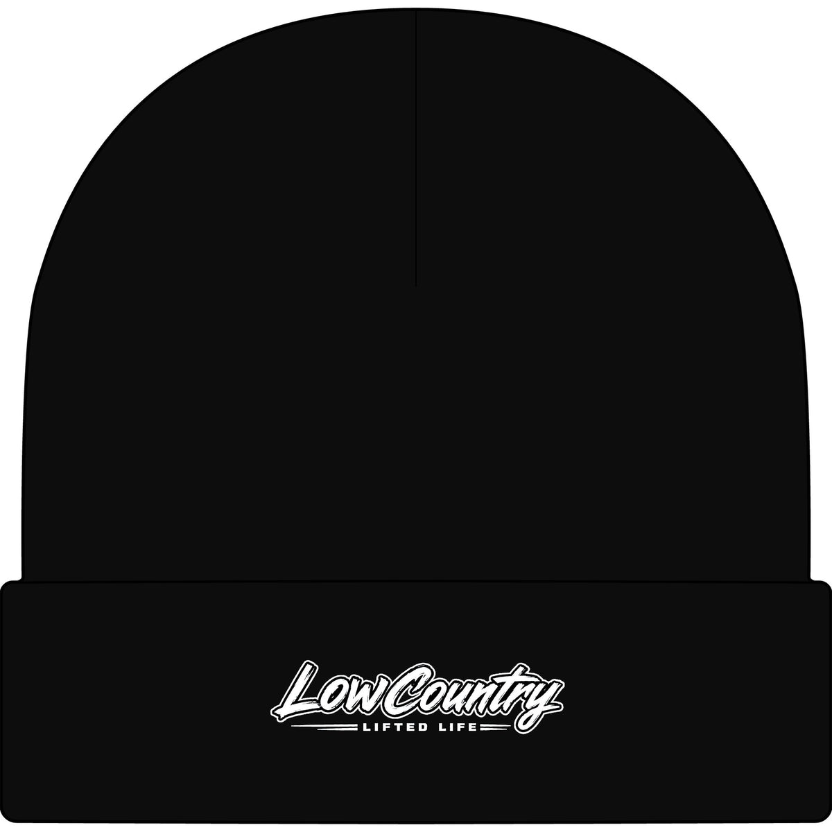 Lowcountry Lifted Logo White Cuff Beanie