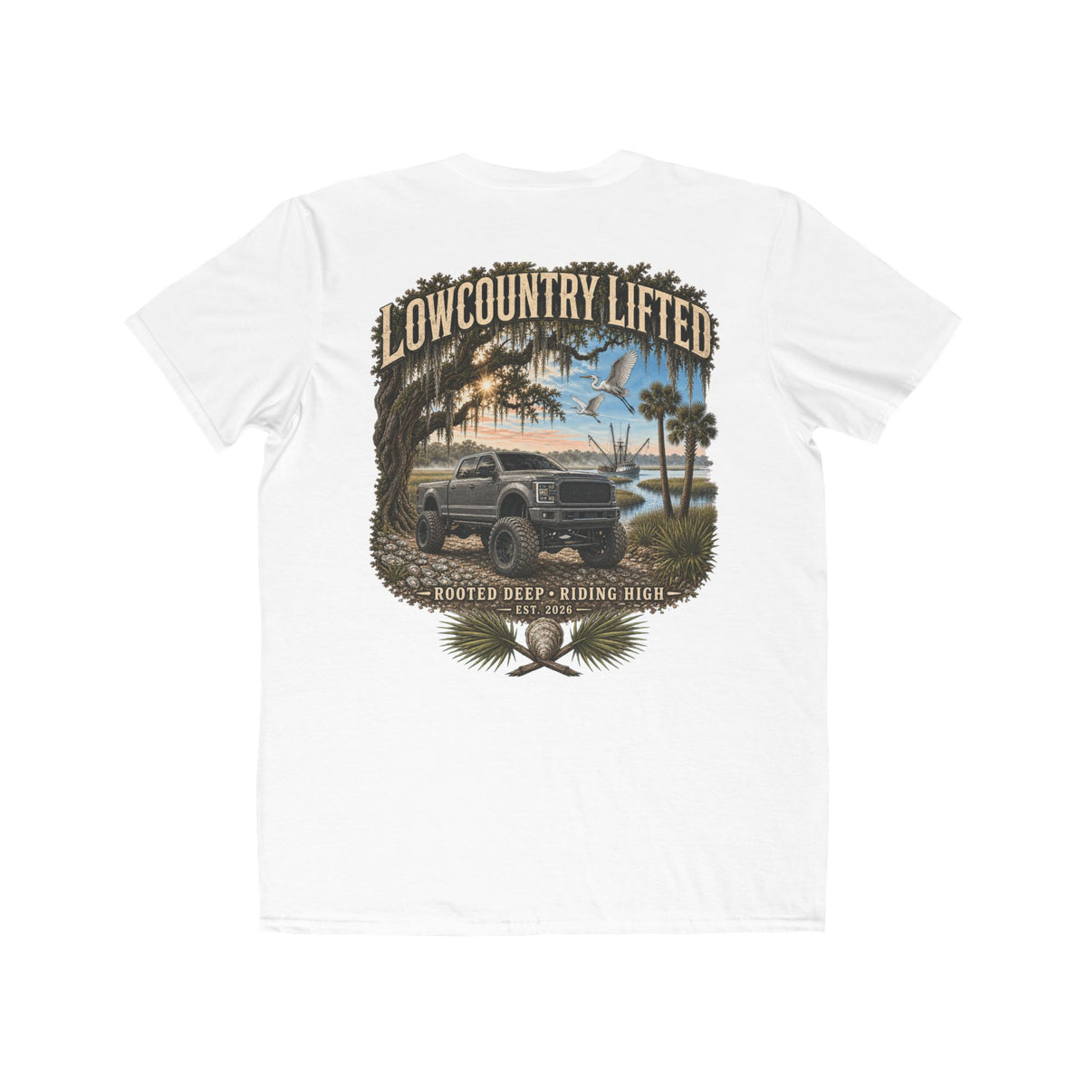 Mens Palm trees sunset tee