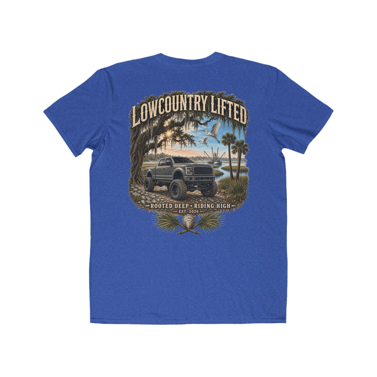 Mens Palm trees sunset tee