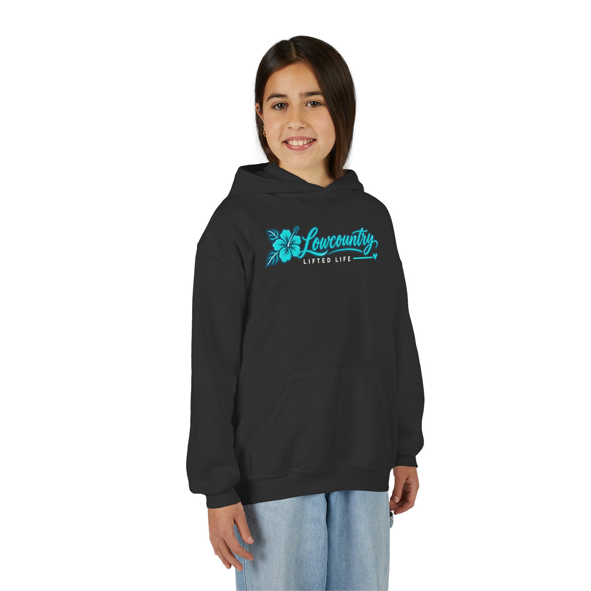 Youth Girls Heavy Blend Hooded Sweatshirt