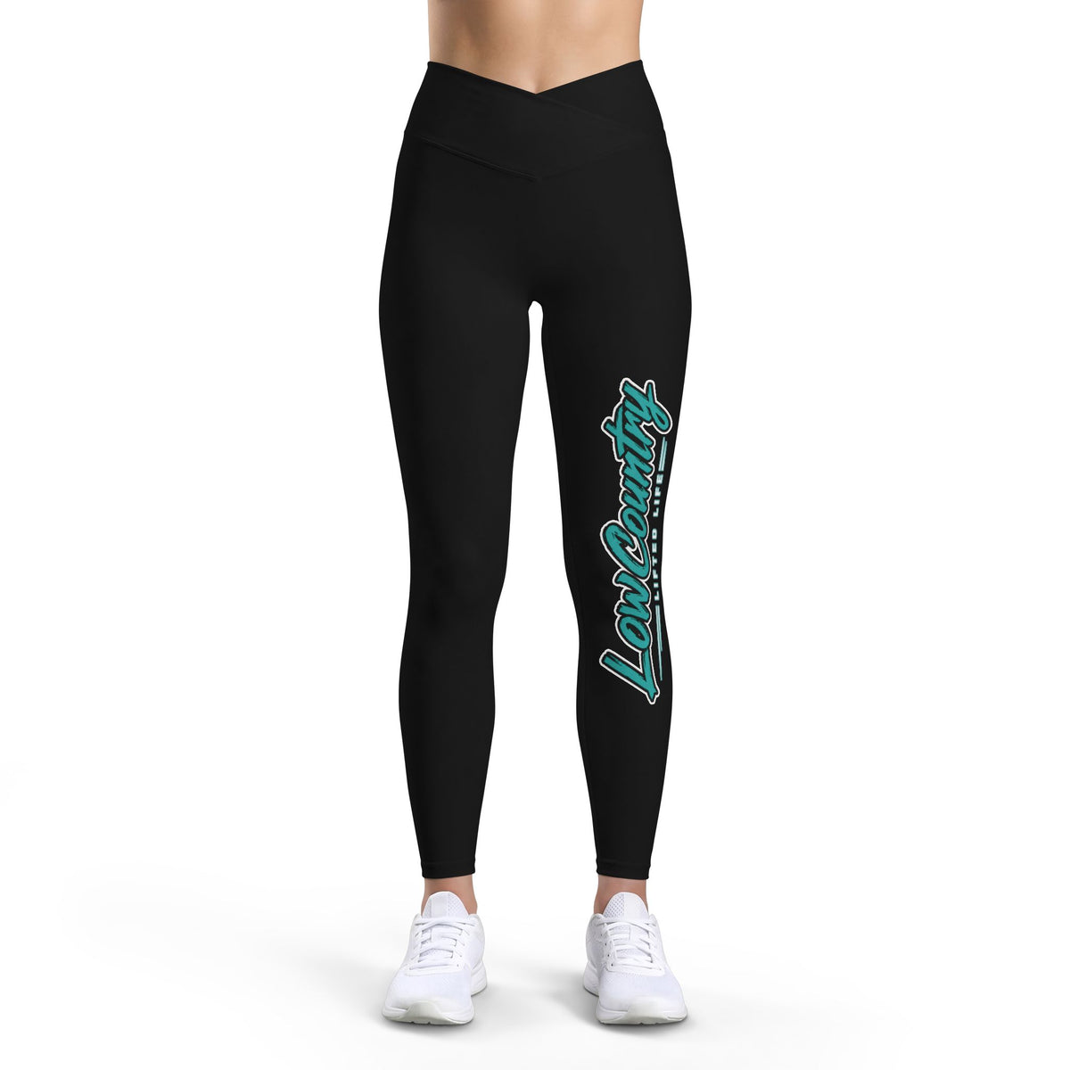 Womens Luxe Leggings | Teal Logo