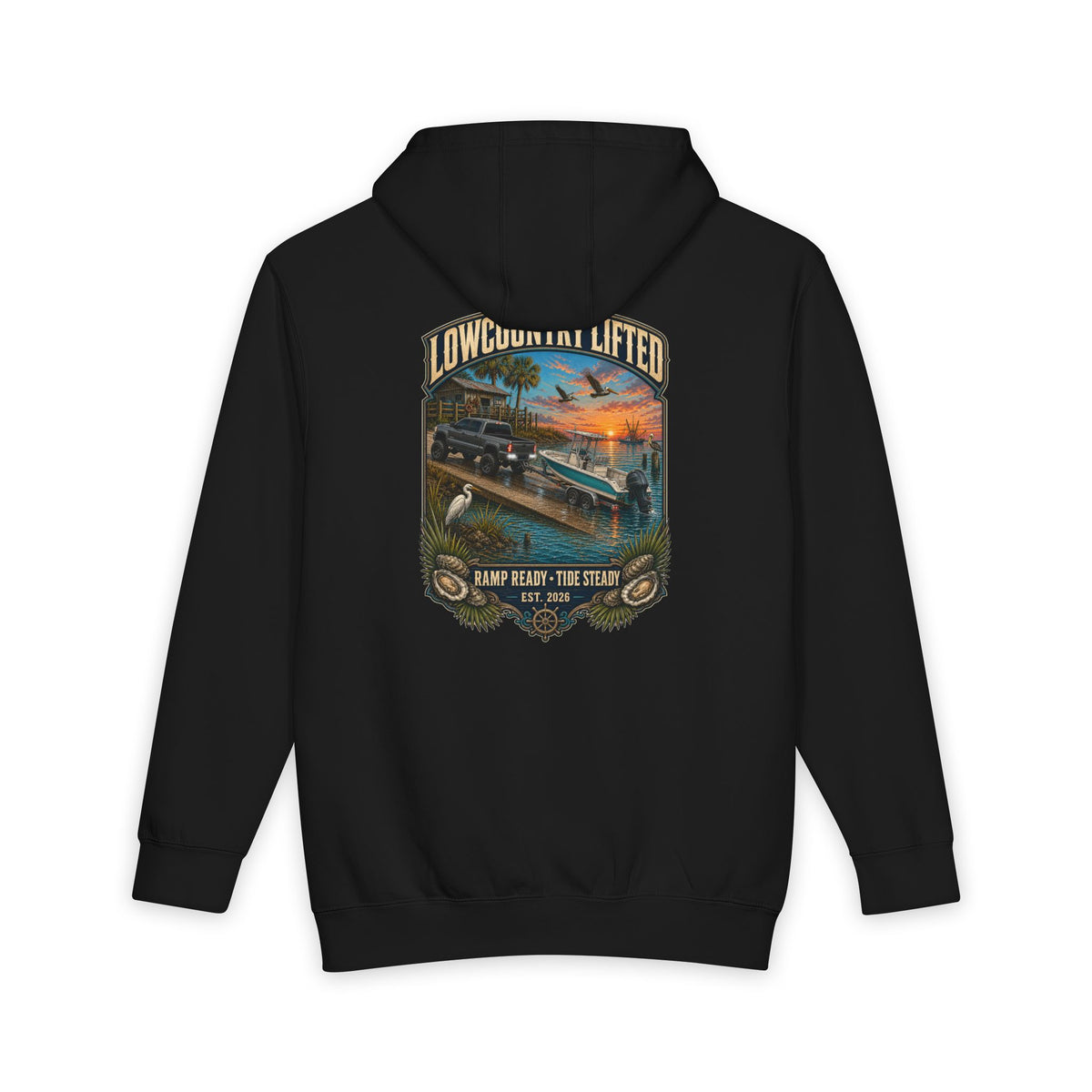 Mens Heavyweight Hoodie - Ramp Ready Tide Steady