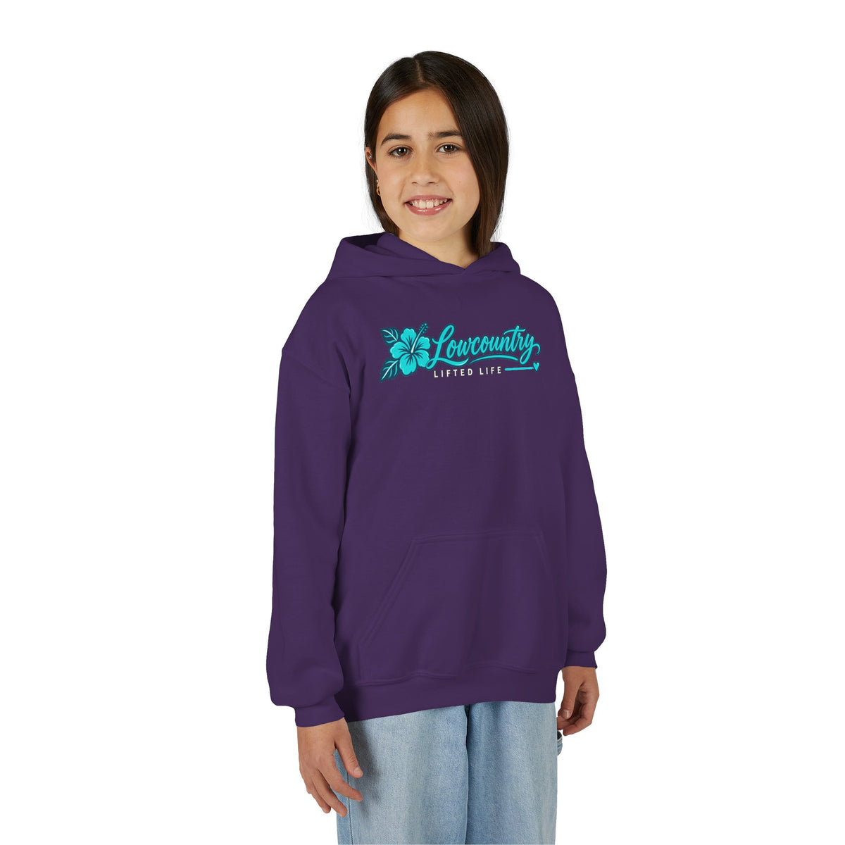 Youth Girls Heavy Blend Hooded Sweatshirt