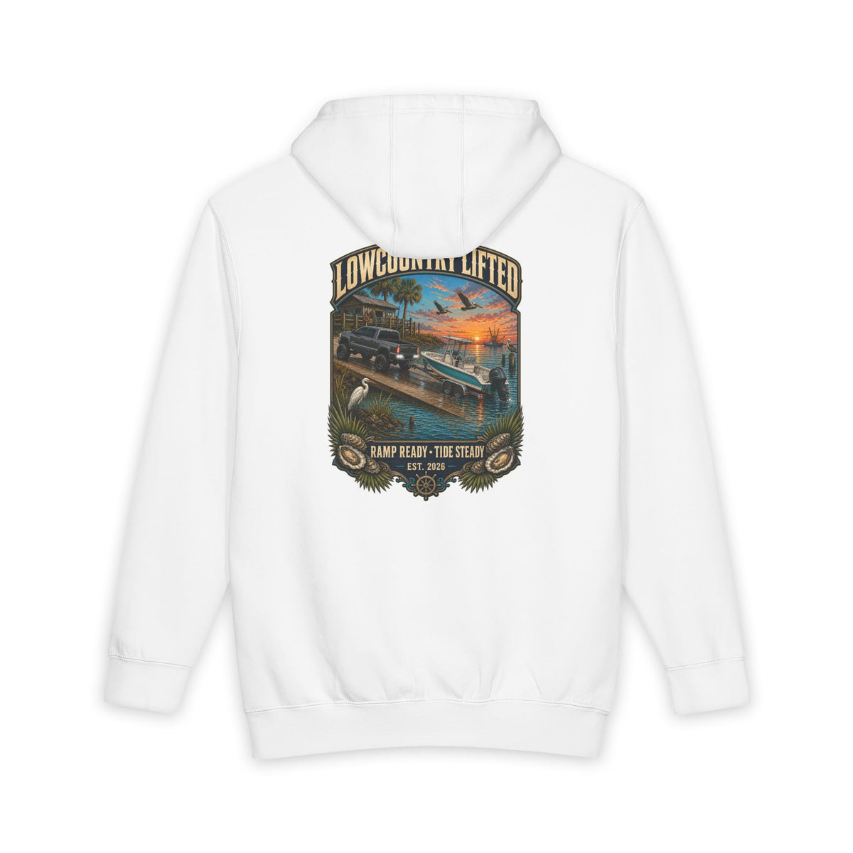 Mens Heavyweight Hoodie - Ramp Ready Tide Steady