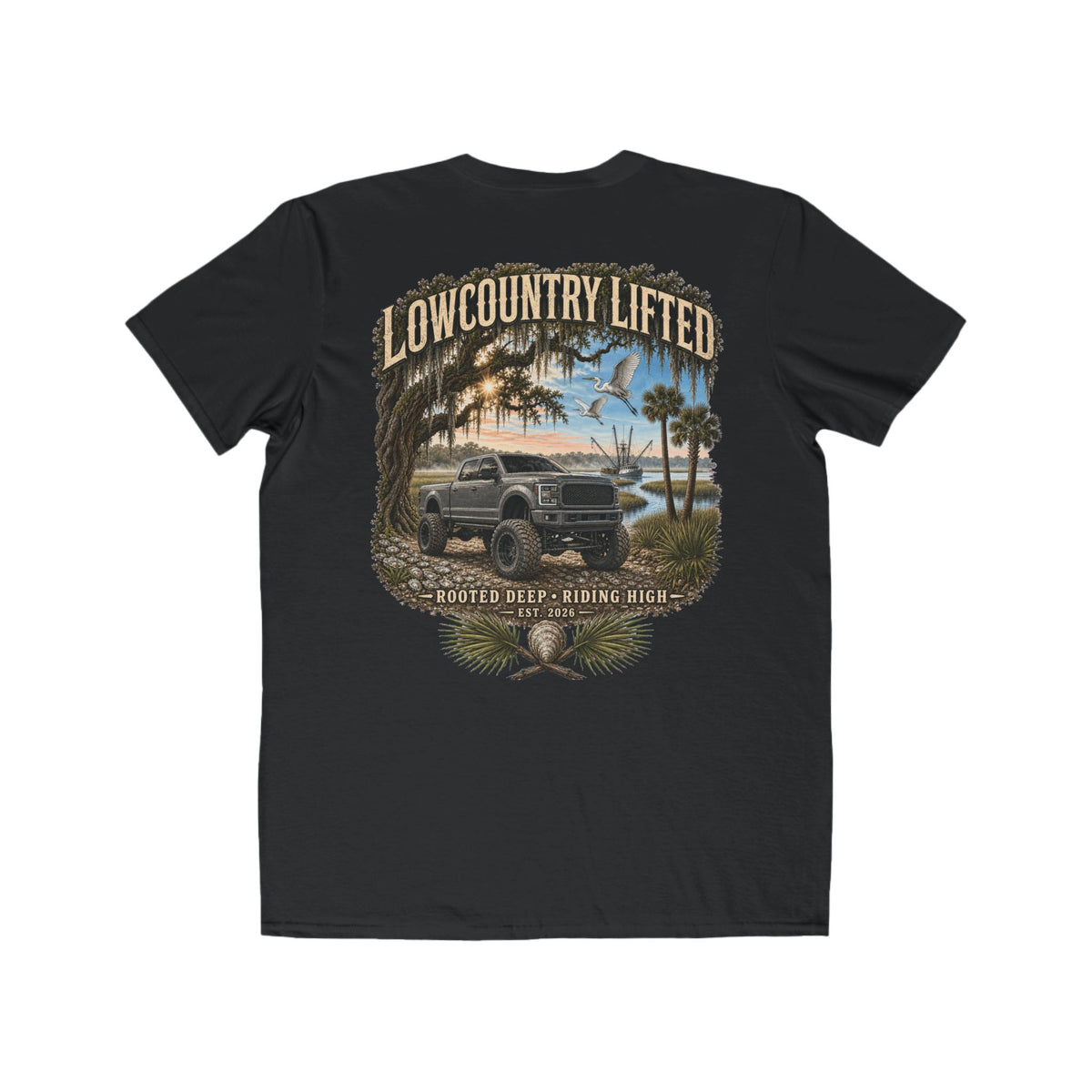 Mens Palm trees sunset tee