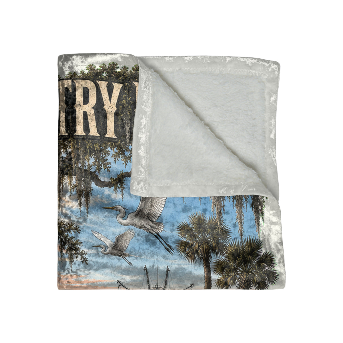 Crushed Velvet Blanket - Rooted Deep & Riding High