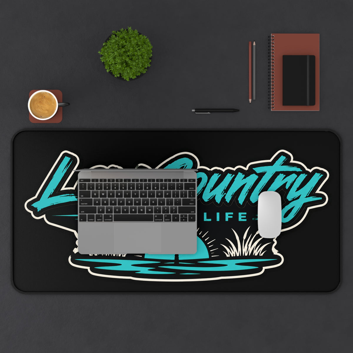 Low Country Lifted Life Desk Mat | Coastal Palmetto Mouse Pad