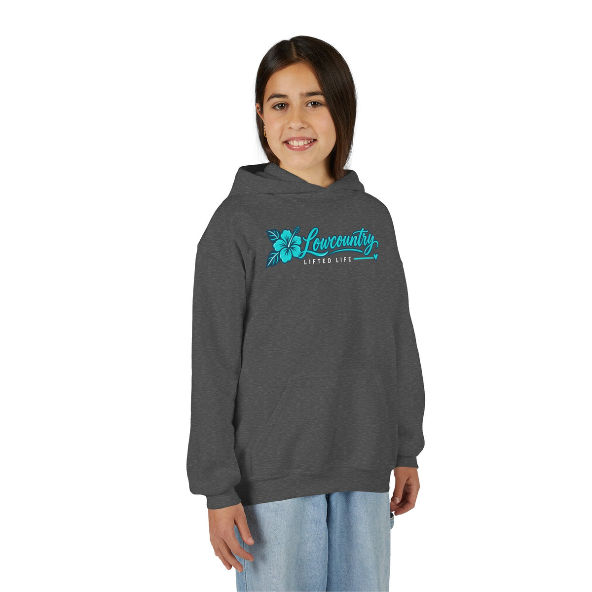 Youth Girls Heavy Blend Hooded Sweatshirt