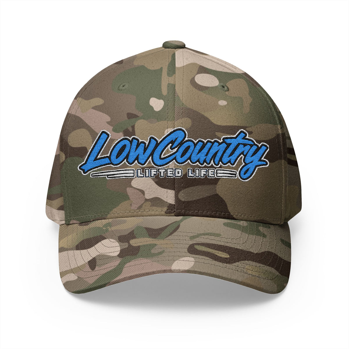 Lowcountry Lifted Embroidered Structured Cap, Stretch-Fit Southern Outdoor Hat