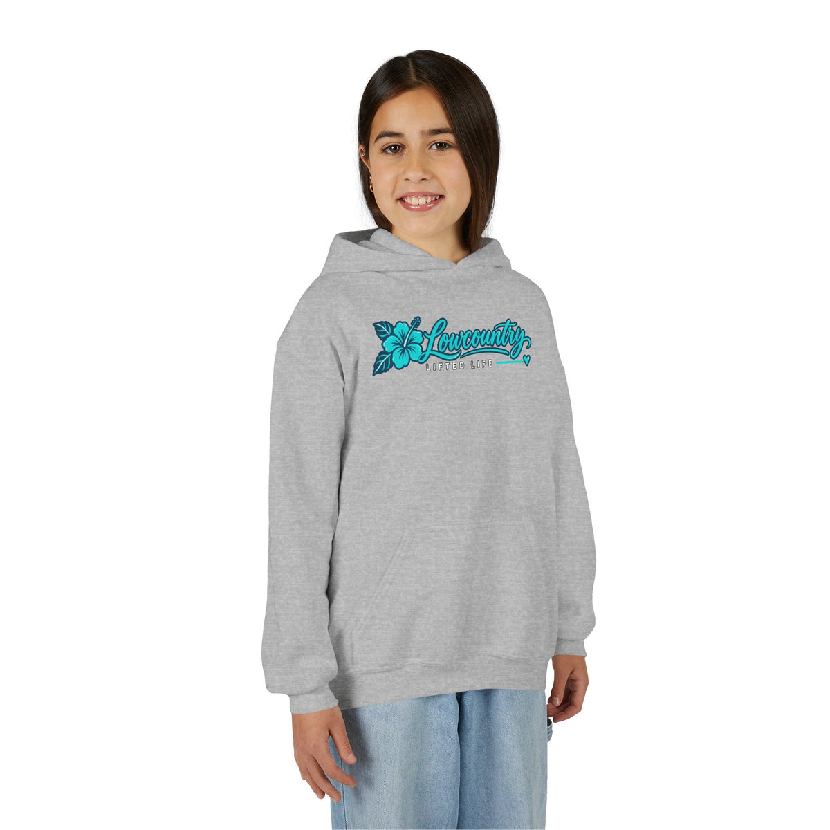 Youth Girls Heavy Blend Hooded Sweatshirt