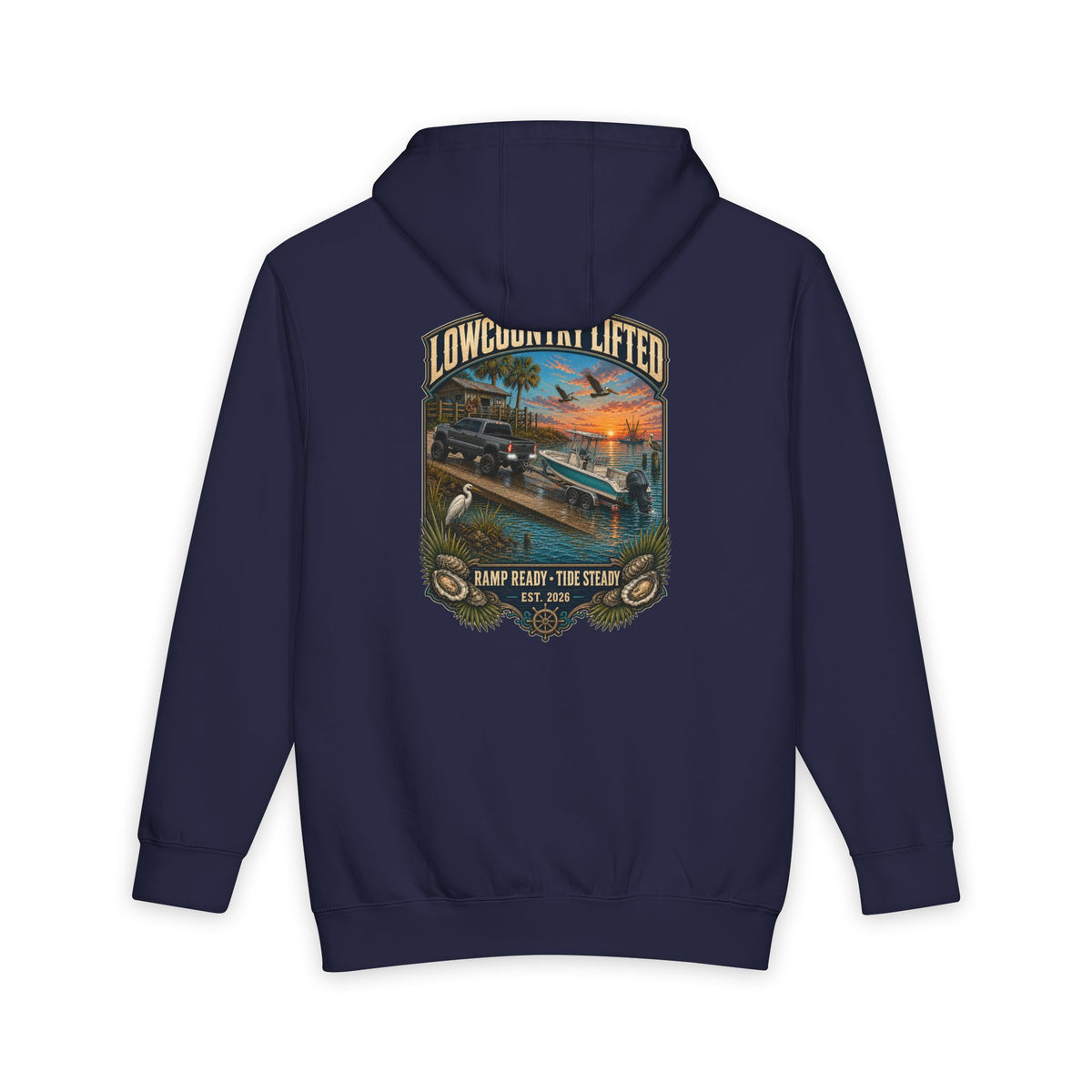 Mens Heavyweight Hoodie - Ramp Ready Tide Steady
