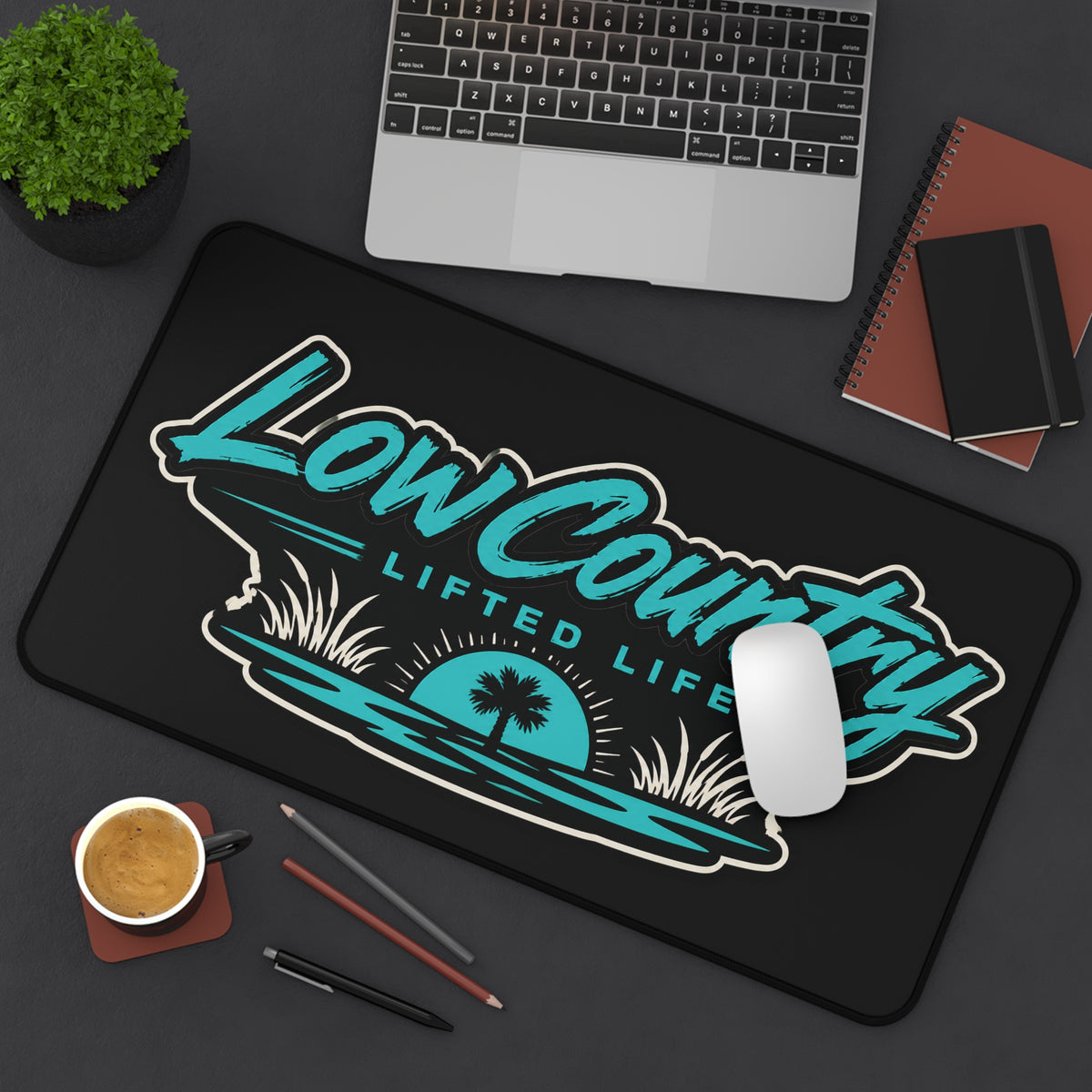 Low Country Lifted Life Desk Mat | Coastal Palmetto Mouse Pad