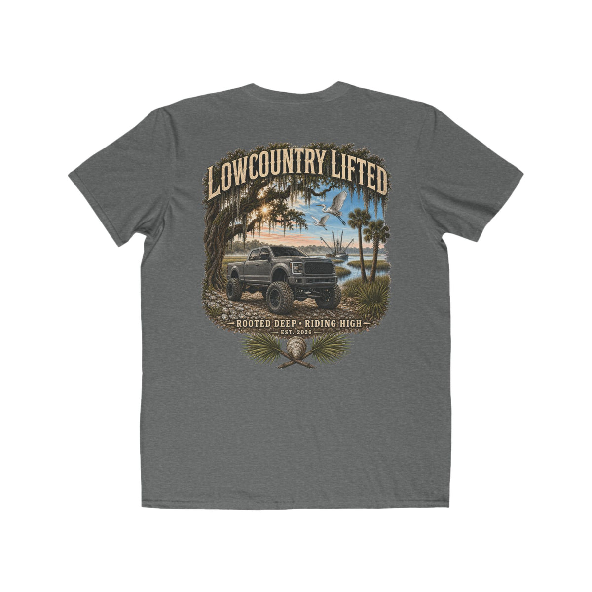 Mens Palm trees sunset tee