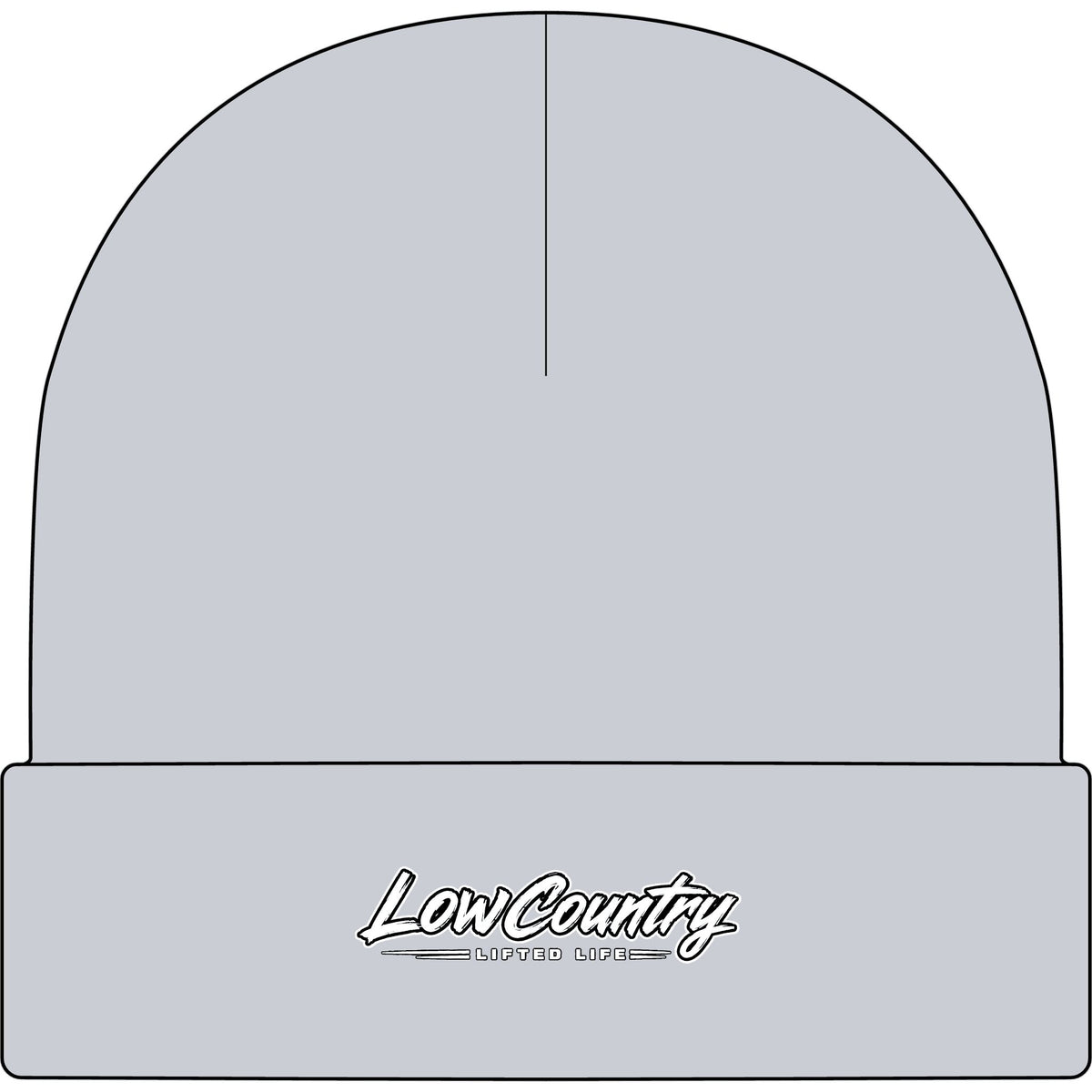 Lowcountry Lifted Logo White Cuff Beanie
