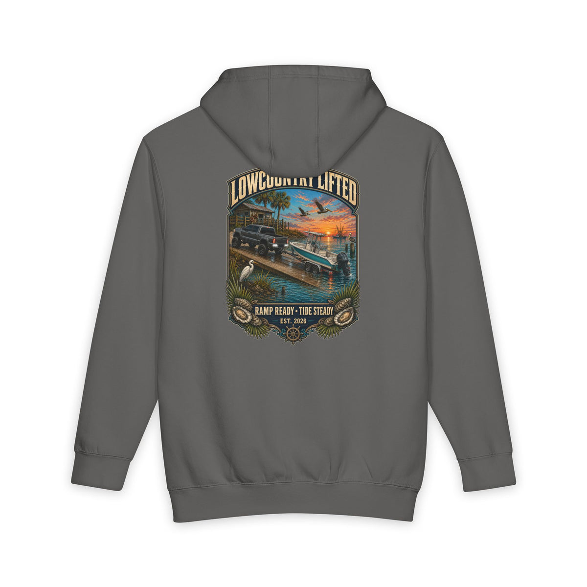 Mens Heavyweight Hoodie - Ramp Ready Tide Steady
