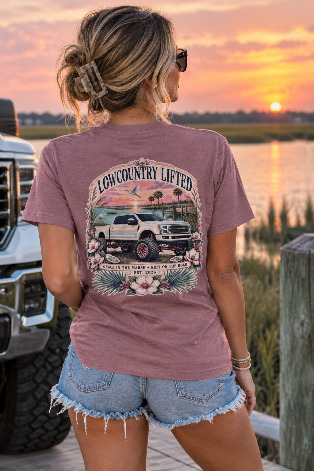 Women's V-Neck | Grace in the Marsh