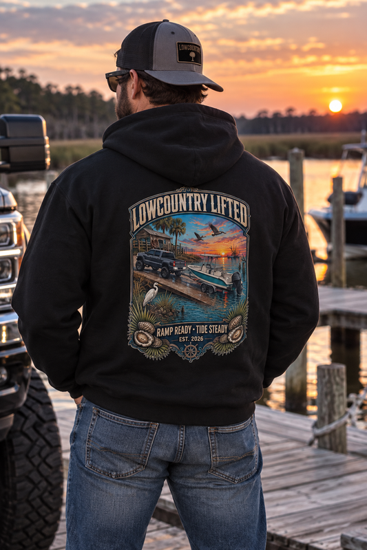 Mens Heavyweight Hoodie - Ramp Ready Tide Steady