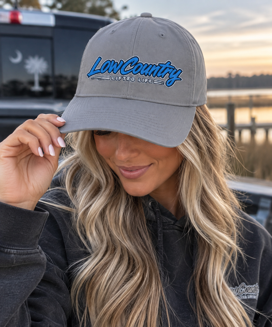 Lowcountry Lifted Embroidered Structured Cap, Stretch-Fit Southern Outdoor Hat