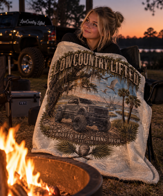Crushed Velvet Blanket - Rooted Deep & Riding High