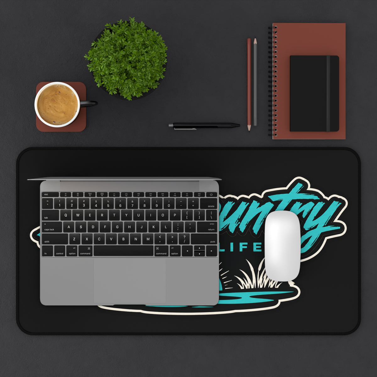 Low Country Lifted Life Desk Mat | Coastal Palmetto Mouse Pad