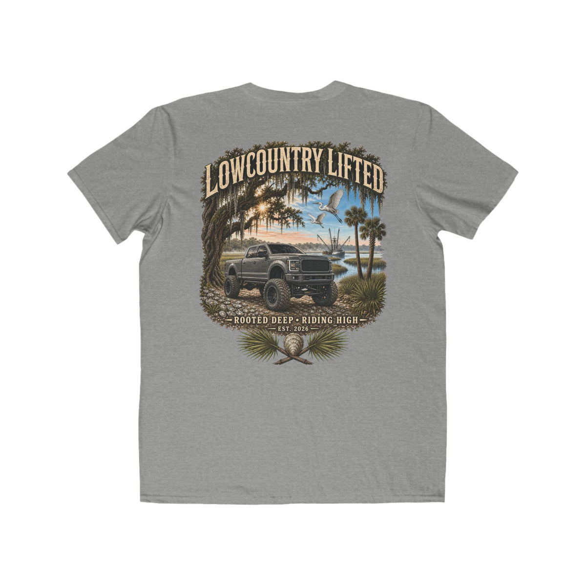 Mens Palm trees sunset tee