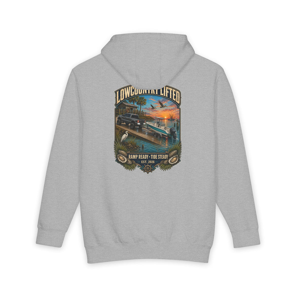 Mens Heavyweight Hoodie - Ramp Ready Tide Steady