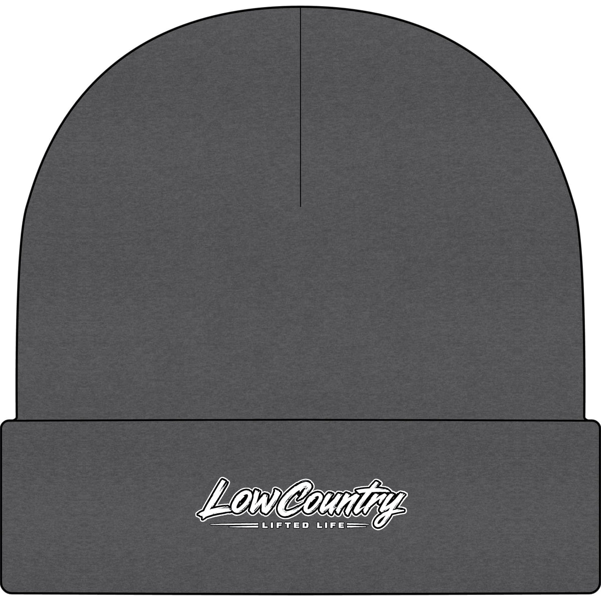 Lowcountry Lifted Logo White Cuff Beanie
