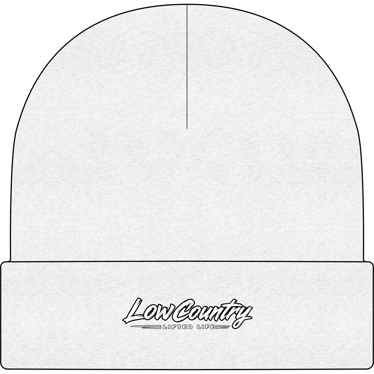 Lowcountry Lifted Logo White Cuff Beanie