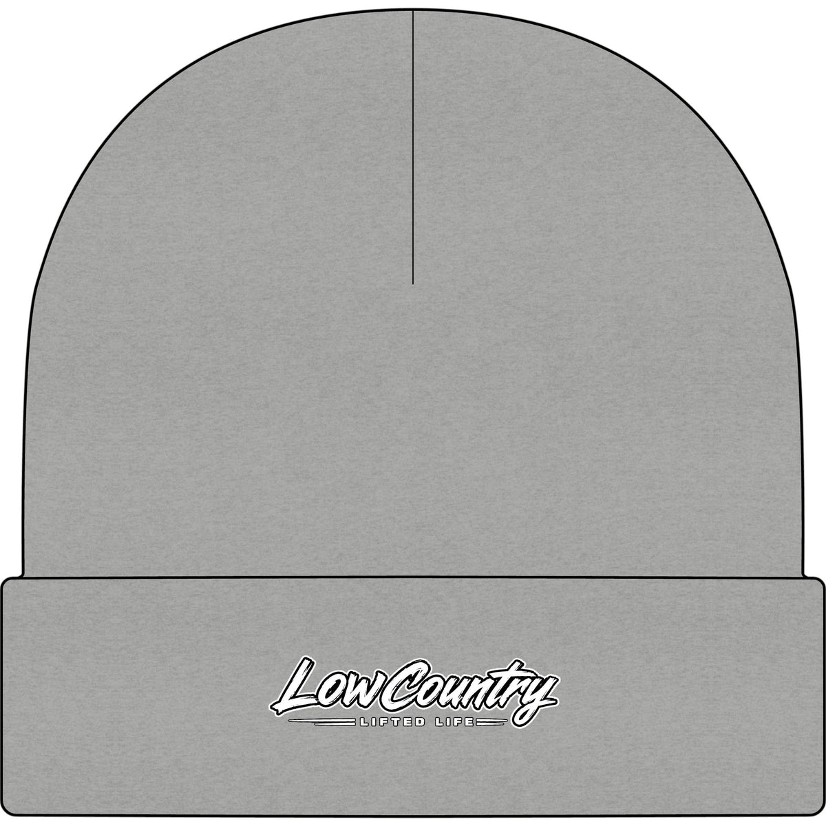 Lowcountry Lifted Logo White Cuff Beanie