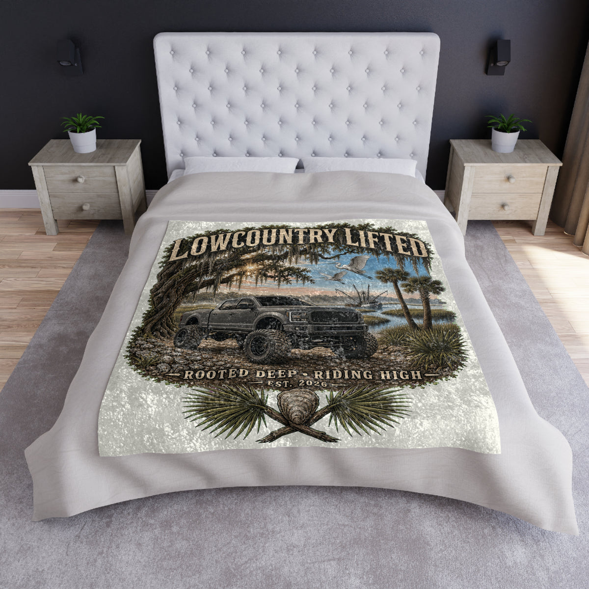 Crushed Velvet Blanket - Rooted Deep & Riding High