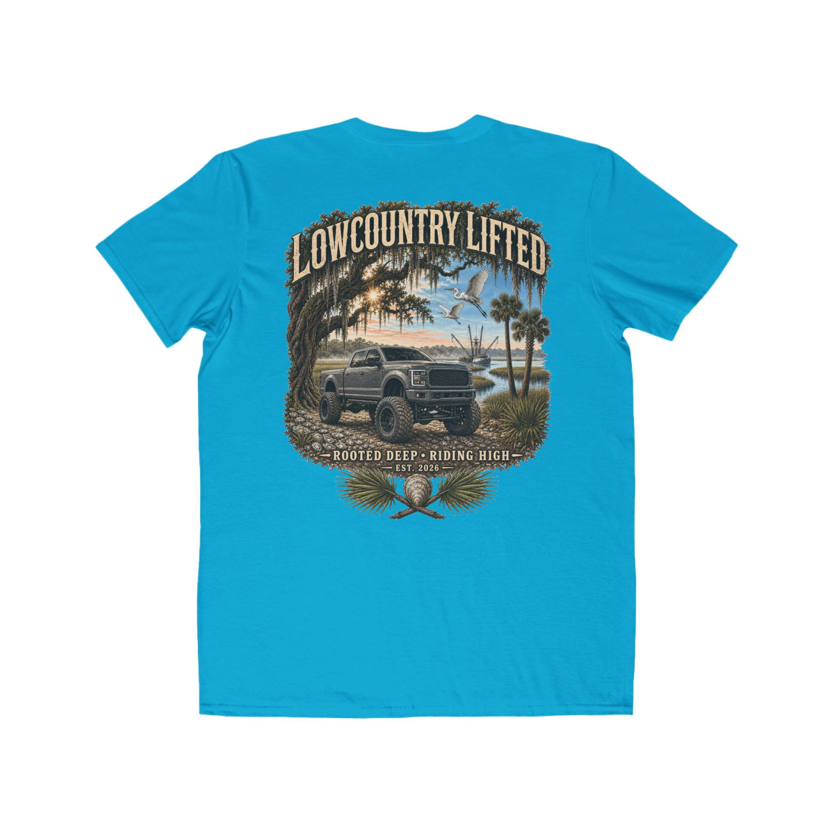Mens Palm trees sunset tee