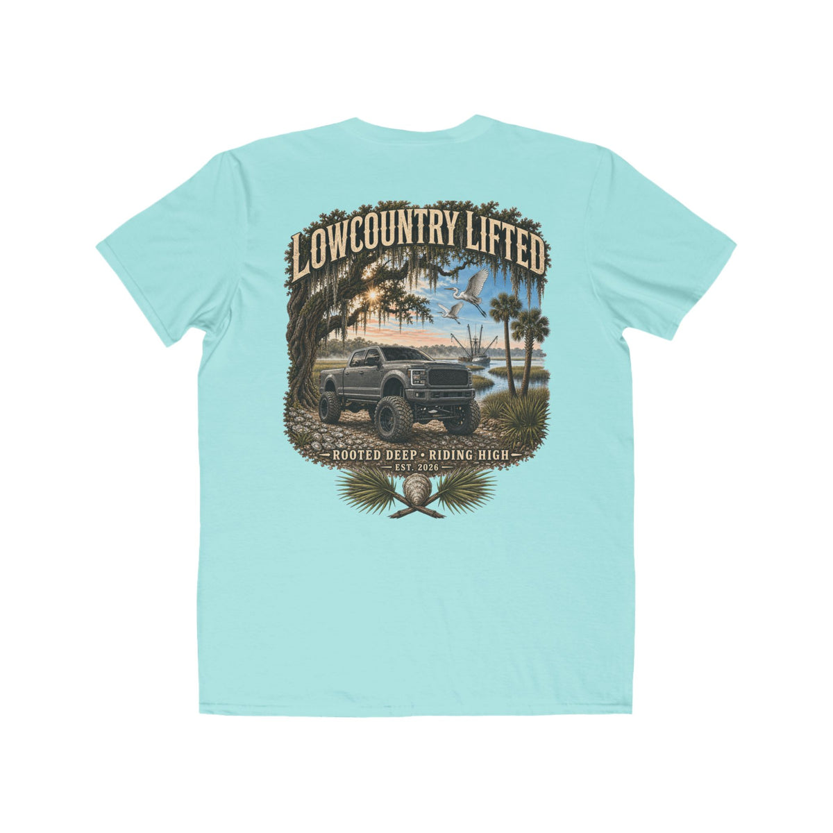 Mens Palm trees sunset tee