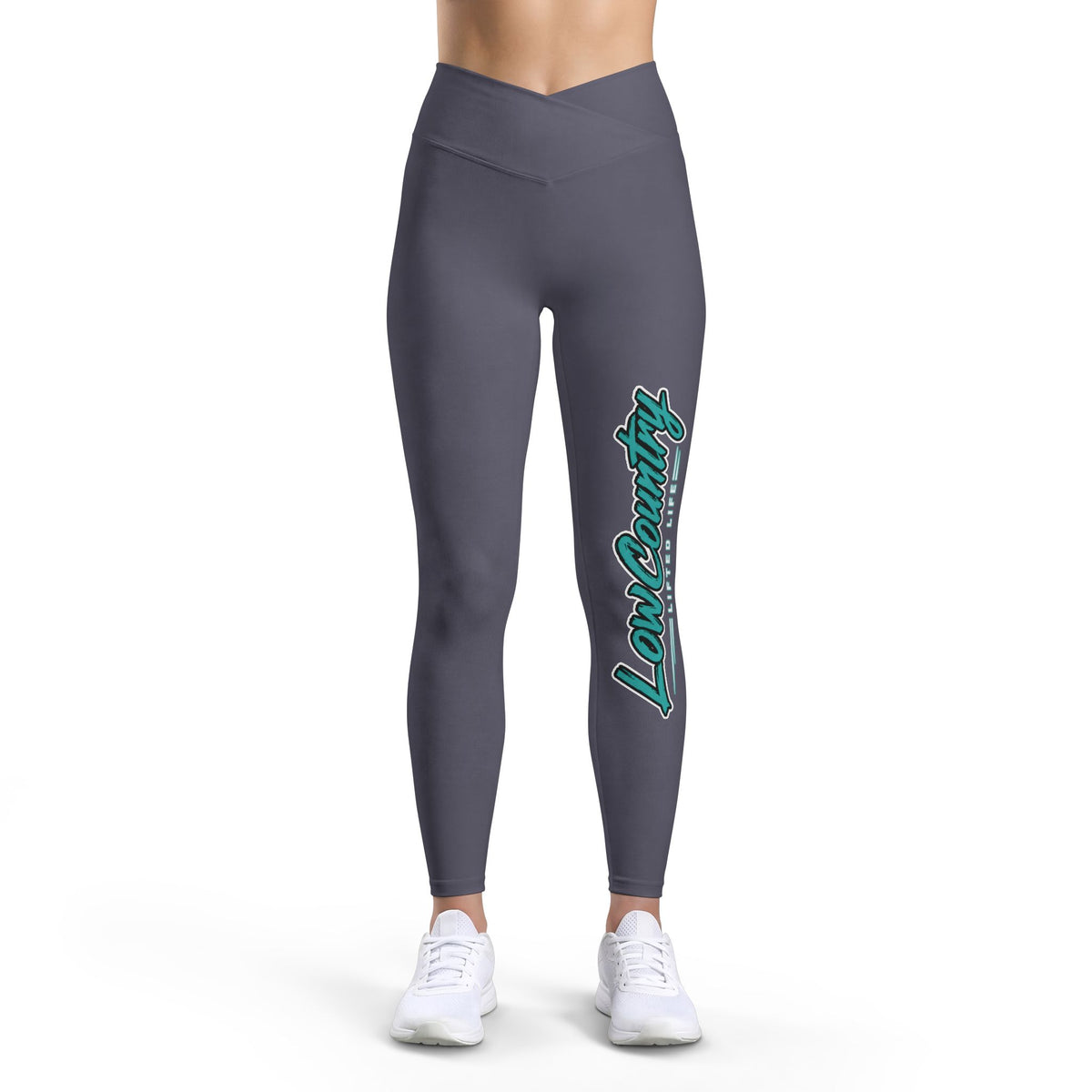 Womens Luxe Leggings | Teal Logo
