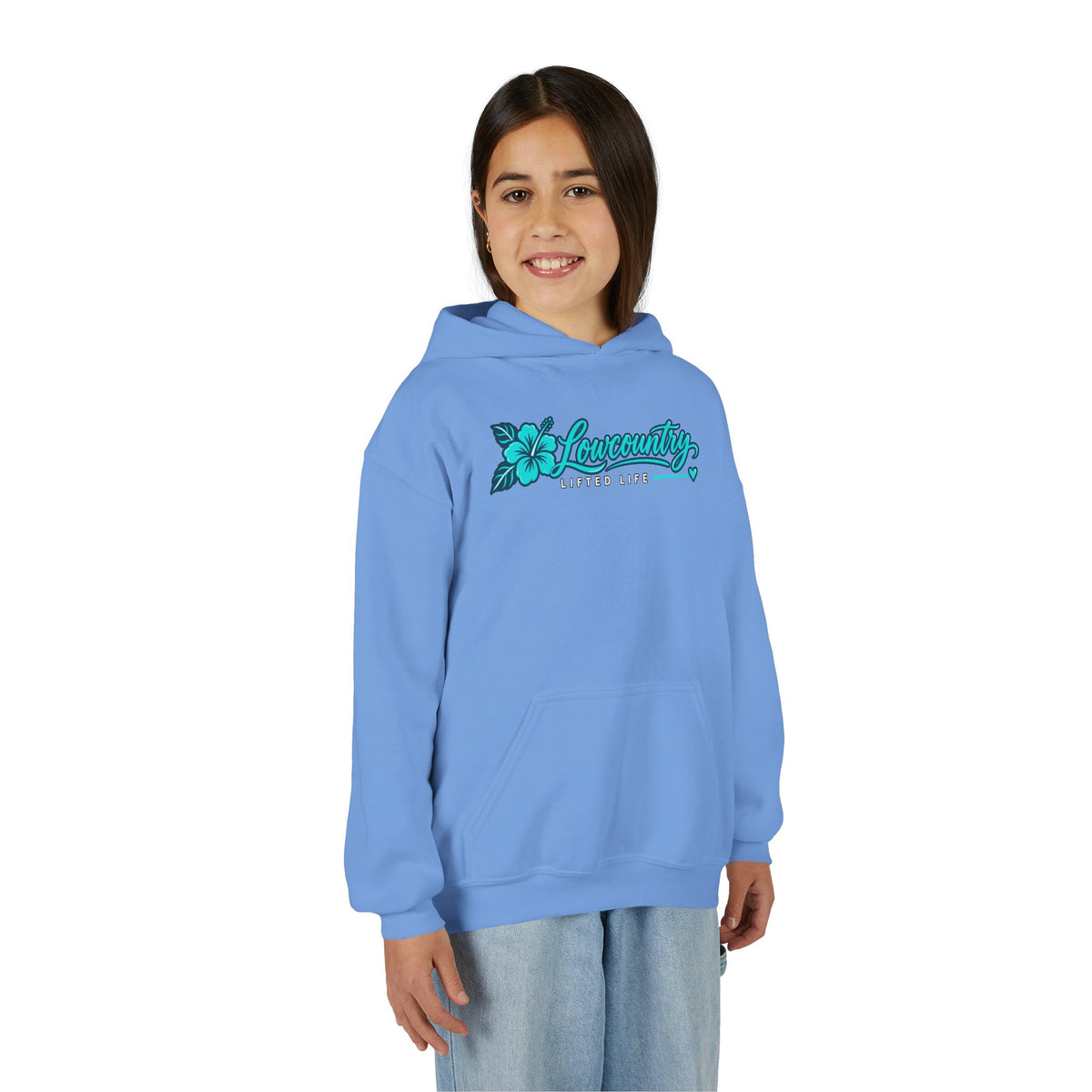 Youth Girls Heavy Blend Hooded Sweatshirt