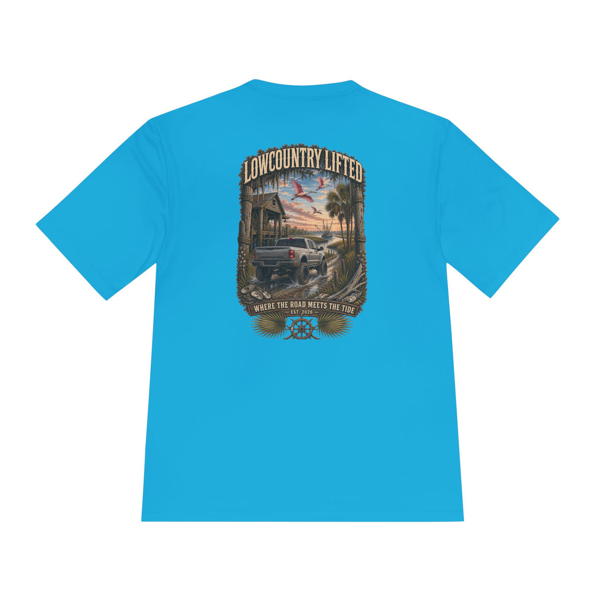 Lifted Truck Moisture-Wicking T-Shirt, Unisex Coastal Performance Tee, Off-Road Graphic Shirt
