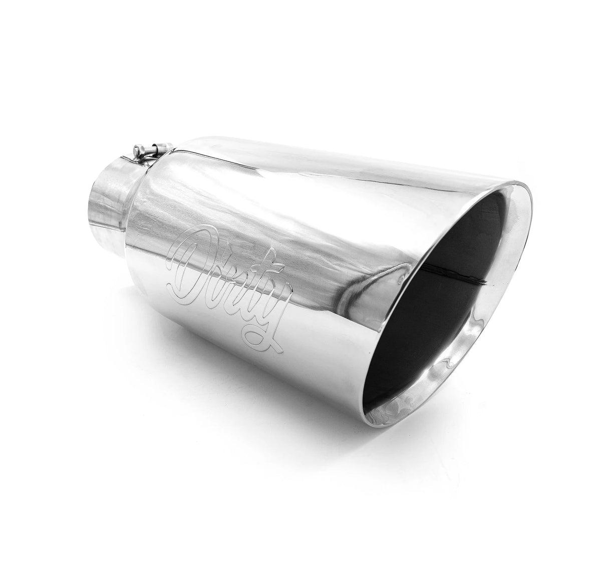 Universal 5-8" Dirty Stainless Exhaust Tip